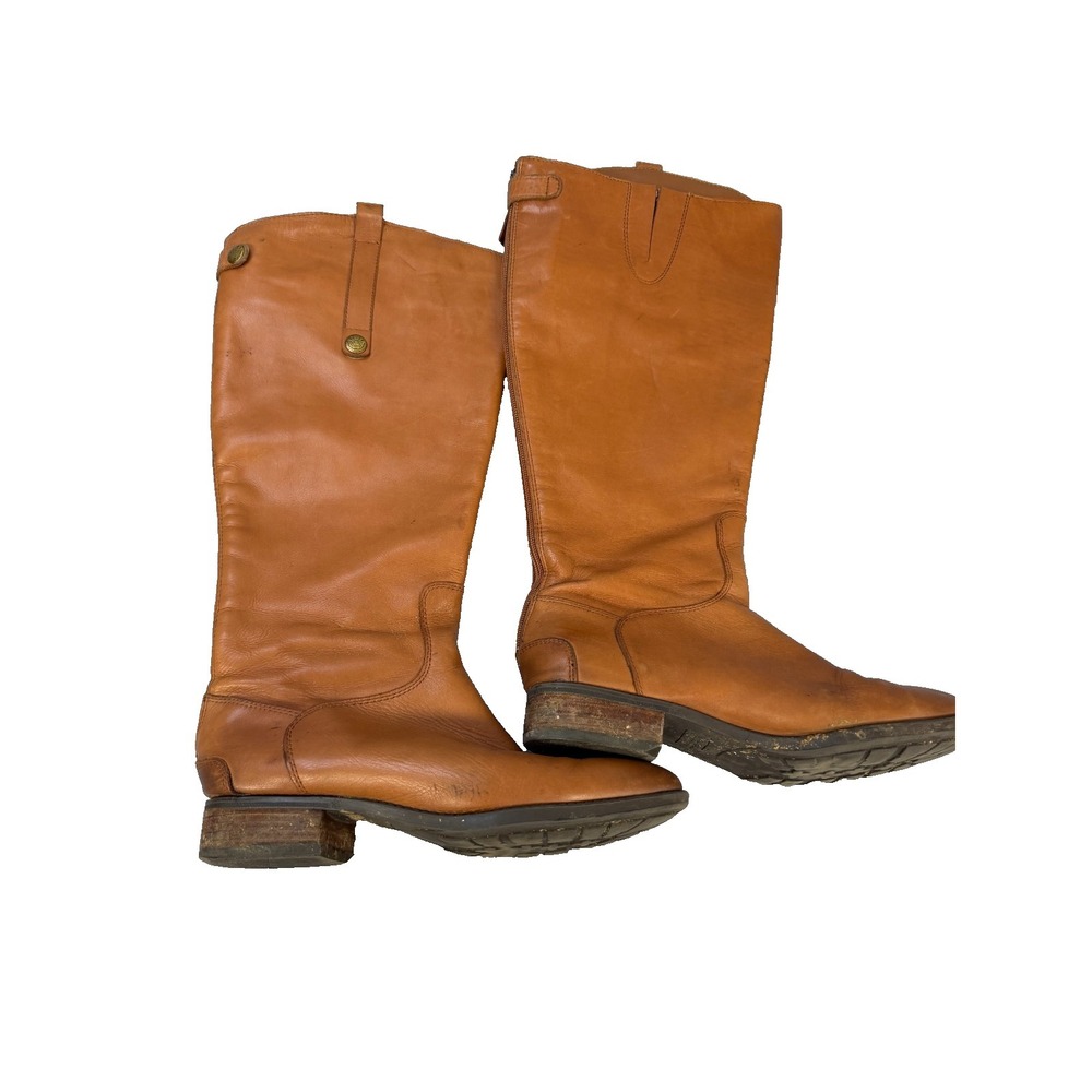 Sam Edelman Women Penny Riding Equestrian Tall Tan Leather Boots size 9.5